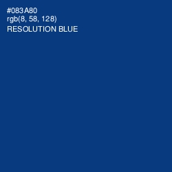 #083A80 - Resolution Blue Color Image